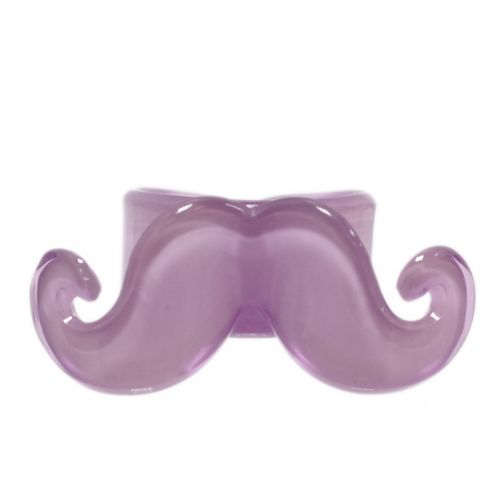 Bague moustache en acrylique, 2096, mauve Mauve - 3293-11330