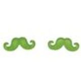 Boucles d'oreilles moustache en acrylique, 2094 vert fluo Vert fluo - 3463-12242