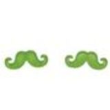 Boucles d'oreilles moustache en acrylique, 2094 Neon green - 3463-12242