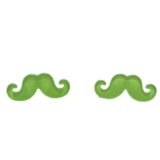 Boucles d'oreilles moustache en acrylique, 2094 vert fluo