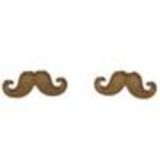Boucles d'oreilles moustache en acrylique, 2094 taupe Taupe - 3466-12284