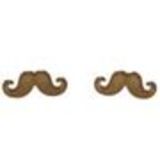 Boucles d'oreilles moustache en acrylique, 2094 Taupe - 3466-12284