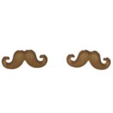 Boucles d'oreilles moustache en acrylique, 2094 taupe