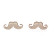 Boucles d'oreilles moustache en acrylique, 2094 saumon