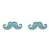 Boucles d'oreilles moustache en acrylique, 2094 bleu ciel Bleu ciel - 3471-12354
