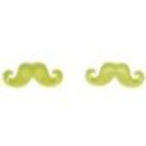 Boucles d'oreilles moustache en acrylique, 2094 jaune fluo Jaune Fluo - 3474-12397