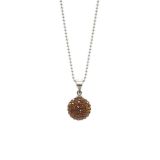 Collier shamballa, strass, A087-1