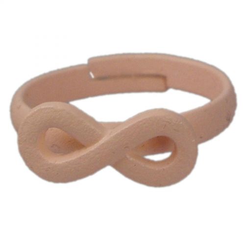 Bague métal symbole infini, 4774 Saumon