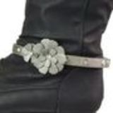 Paire de bijoux de bottes fleurs LUANA Gris - 5709-19194