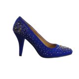 Escarpins décorés de strass avec bout pointu, 5951 Bleu