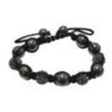 Bracelet Shamballa 4, AOH-16 Noir-gris - 1416-20204