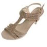 Pompe strass, Beige 7833