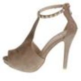 Pumpen Perlen und Strass, 8224 Grau-Taupe