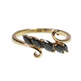 Copper Ring Zirconium Rhinestone Crystal golden with gold EVINDI