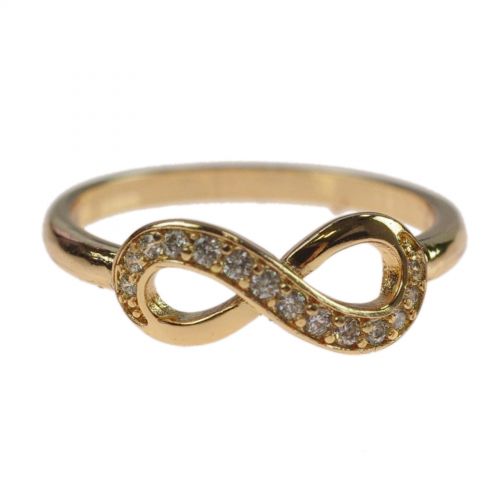 Bague infini Zirconium doré à l'or, LEXIE