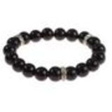 Bracelet extensible en perles de verre, 9028 Noir Noir - 9029-25700