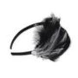 Serre-tête plumes 9396 Noir (Blanc) - 9396-26437