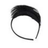 Serre-tête plumes 9396 Noir (Blanc) - 9396-26439