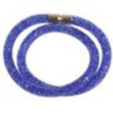 Collier ou Bracelet, tresse, AON-12 Bleu cyan - 9397-26453