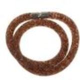 Bracelet Wrap Cristal Shaphia Argenté, 9389 Marron - 9408-26529