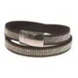 Bracelet double tours de strass cristal, 8788 Rouge Black (White) - 8788-26626