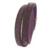 Bracelet double tours de strass cristal, 8788 Rouge Violet - 8788-26635