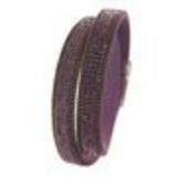 Bracelet double tours de strass cristal 8788 Violet - 8788-26635