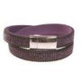 Bracelet double tours de strass cristal, 8788 Rouge Violet - 8788-26636