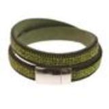 Bracelet double tours de strass cristal, 8788 Rouge Vert - 8788-26644