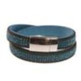 Bracelet double tours de strass cristal 8788 Bleu - 8788-26652