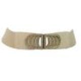 ALEXANDRINE elastic 6cm large belt Beige - 9179-26987
