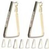 Boucles d'oreilles doré triangle strass de zirconia