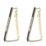 Earrings triangle and rhinestones 9459 Black - 9459-27110