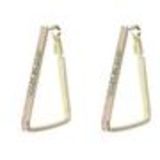 Boucles d'oreilles doré triangle strass de zirconia 9459 Rose - 9459-27111