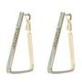 Boucles d'oreilles doré triangle strass de zirconia 9459 Vert - 9459-27112