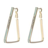 Orecchini triangolo d'oro strass orecchini zirconia 9459