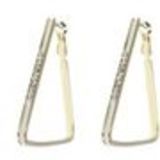 Boucles d'oreilles doré triangle strass de zirconia 9459 Blanc - 9459-27113