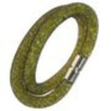 Bracelet glittering rhinestone crystal 9389 Silver Black (Green) - 9408-27191