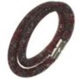 Bracelet glittering rhinestone crystal 9389 Silver Red-White - 9408-27192