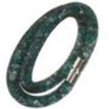 Bracelet double tours similicuir 3350 Vert fluo Noir-vert - 9408-27193