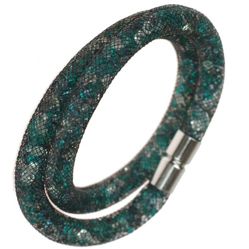 Bracelet Wrap Cristal Shaphia Argenté, 9389 Noir-vert - 9408-27193