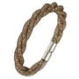 Twisted rhinestone silver Bracelet 9487 Beige - 9487-27326