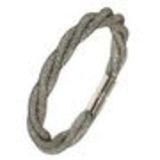 Twisted rhinestone silver Bracelet 9487 White - 9487-27329
