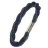 Twisted rhinestone silver Bracelet 9487 Blue-Blue - 9487-27330