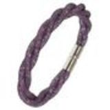 Twisted rhinestone silver Bracelet 9487 Purple - 9487-27332