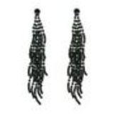 Boucles d'oreilles strass ailes , 6348 Noir Noir - 9500-27460