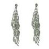 Wings strass earrings , 6348 Black White - 9500-27461