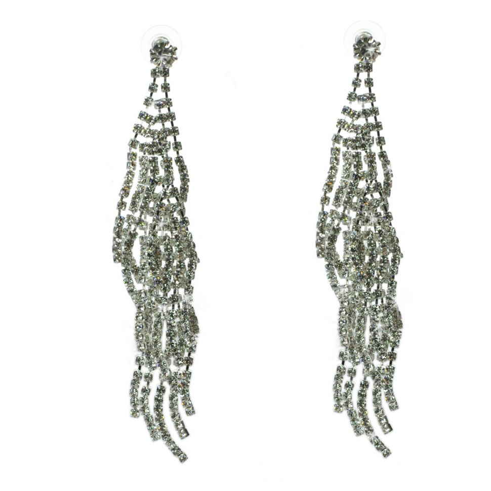 Boucles d'oreilles cristal 9500 Blanc - 9500-27461