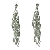 Wings strass earrings , 6348 Black