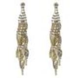Wings strass earrings , 6348 Black Golden - 9500-27462